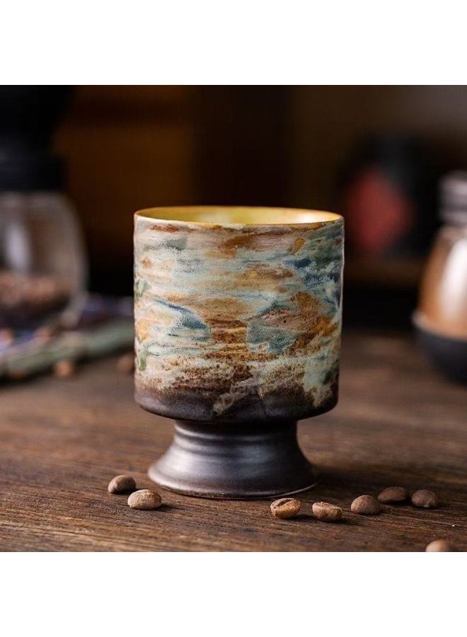 Clink Vintage Style Coffee Cup Creative Japanese Style High-foot Tea Cup Office Home Mug - Image 1